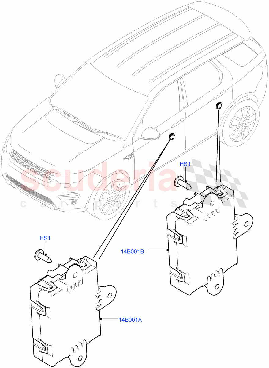 Vehicle Modules And Sensors (Door) (Itatiaia (Brazil)) ((V) FROMGT000001) of Land Rover Land Rover Discovery Sport (2015+) [2.0 Turbo Petrol GTDI]