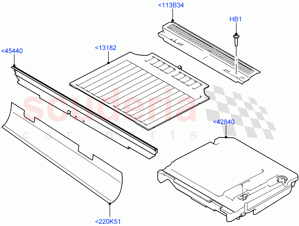 Load Compartment Trim (Floor) (Version - First Edition, Version - Core, Version - LE, Version - X, Version - X-Dynamic) of Land Rover Land Rover Defender (2020+) [5.0 OHC SGDI SC V8 Petrol]