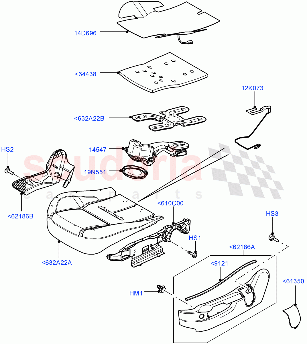 Front Seat Pads/Valances & Heating (For Seat Cushion) ((V) FROMAA000001) of Land Rover Land Rover Range Rover (2010-2012) [4.4 DOHC Diesel V8 DITC]