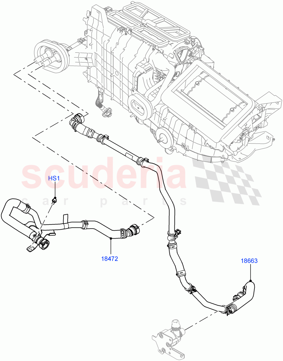 Heater Hoses (3.0L AJ20D6 Diesel High, With Ptc Heater, Less Heater) ((V) FROMMA000001) of Land Rover Land Rover Range Rover Velar (2017+) [2.0 Turbo Diesel AJ21D4]
