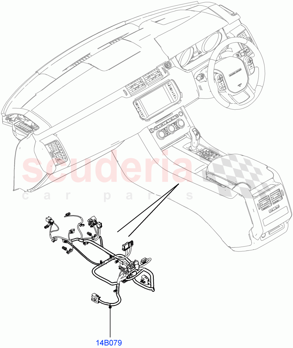 Electrical Wiring - Engine And Dash (Console) ((V) TOHA999999) of Land Rover Land Rover Range Rover Sport (2014+) [2.0 Turbo Petrol GTDI]