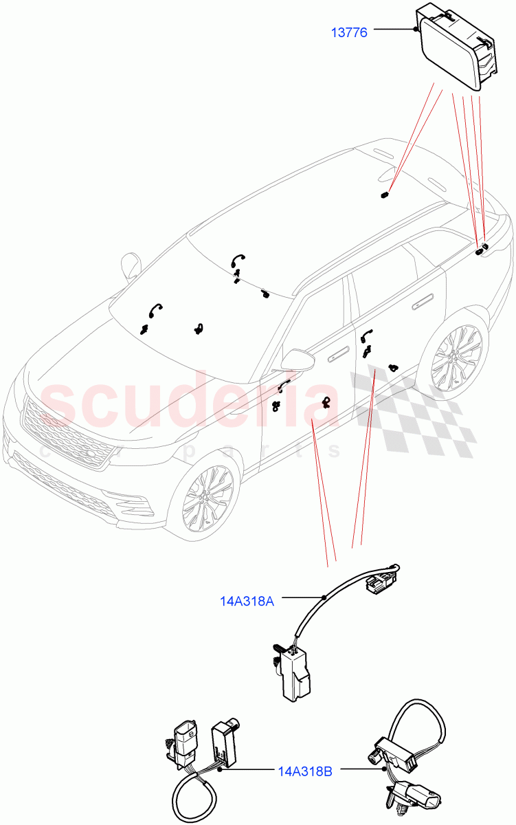 Interior Lamps (Door - Front/Rear) of Land Rover Land Rover Range Rover Velar (2017+) [3.0 I6 Turbo Petrol AJ20P6]