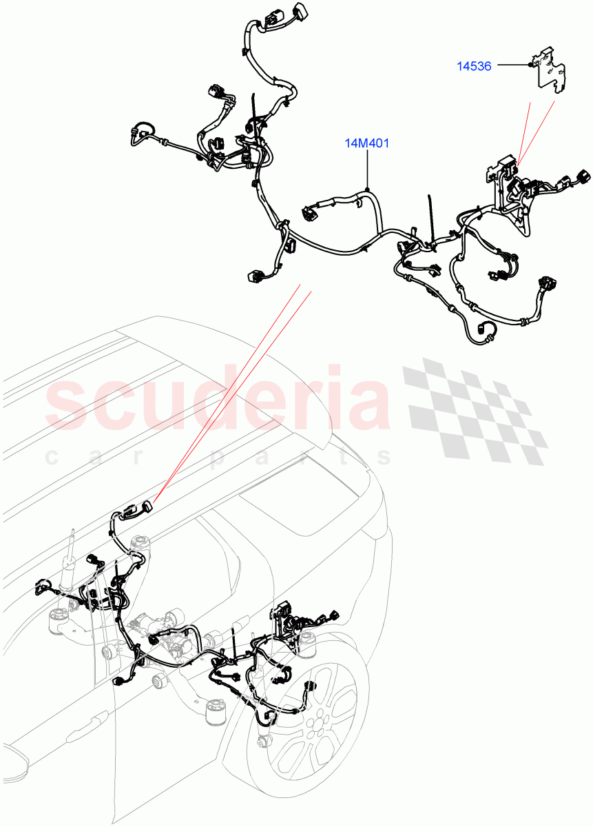 Electrical Wiring - Chassis (Halewood (UK)) ((V) FROMLH000001) of Land Rover Land Rover Discovery Sport (2015+) [2.0 Turbo Petrol GTDI]