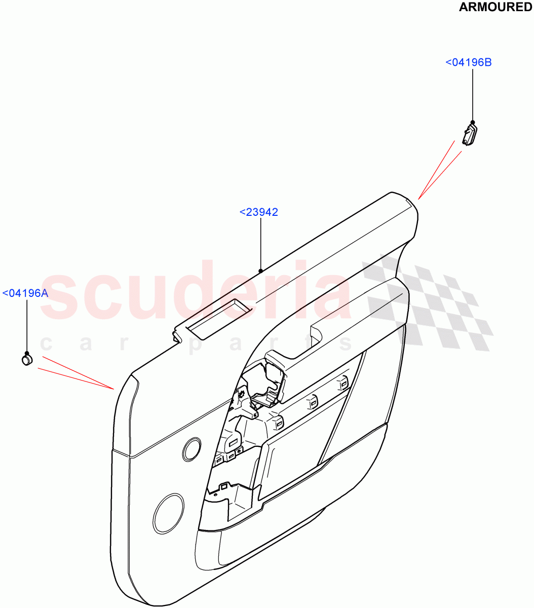 Front Door Trim Panels (Armoured) ((V) FROMEA000001) of Land Rover Land Rover Range Rover (2012-2021) [5.0 OHC SGDI SC V8 Petrol]
