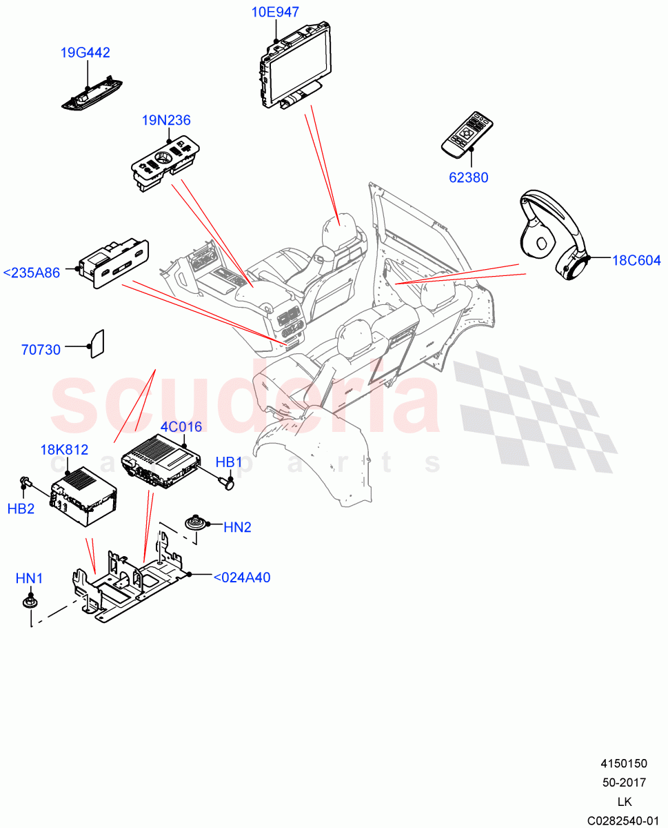 Family Entertainment System ((V) FROMJA000001) of Land Rover Land Rover Range Rover Sport (2014+) [5.0 OHC SGDI SC V8 Petrol]