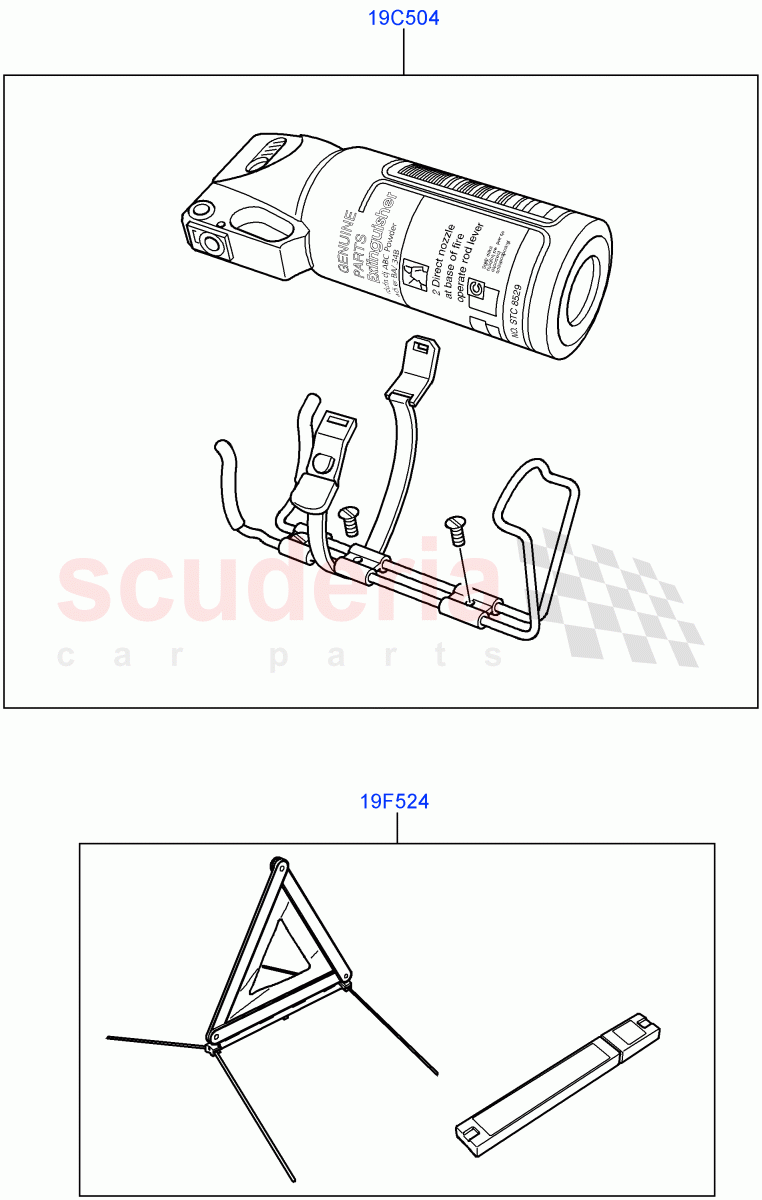 Emergency And Safety Equipment (Internal Components, Accessory) ((V) TO9A999999) of Land Rover Land Rover Range Rover Sport (2005-2009) [3.6 V8 32V DOHC EFI Diesel]