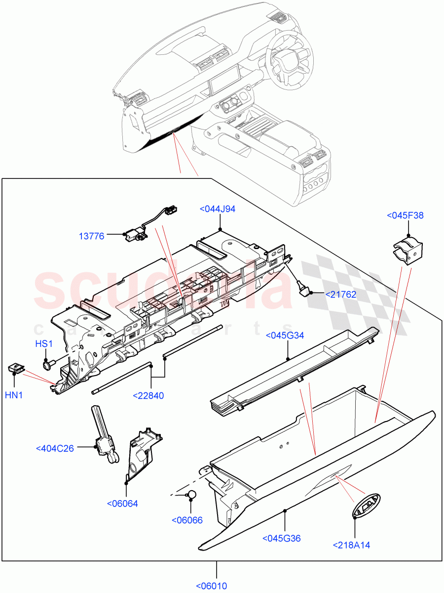 Glove Box of Land Rover Land Rover Defender (2020+) [5.0 OHC SGDI SC V8 Petrol]