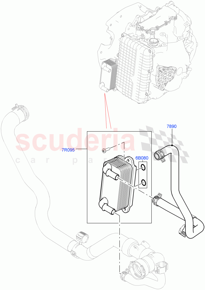 Transmission Cooling Systems (2.0L 16V TIVCT T/C 240PS Petrol, 9 Speed Auto AWD, Itatiaia (Brazil)) ((V) FROMGT000001) of Land Rover Land Rover Discovery Sport (2015+) [2.0 Turbo Petrol GTDI]
