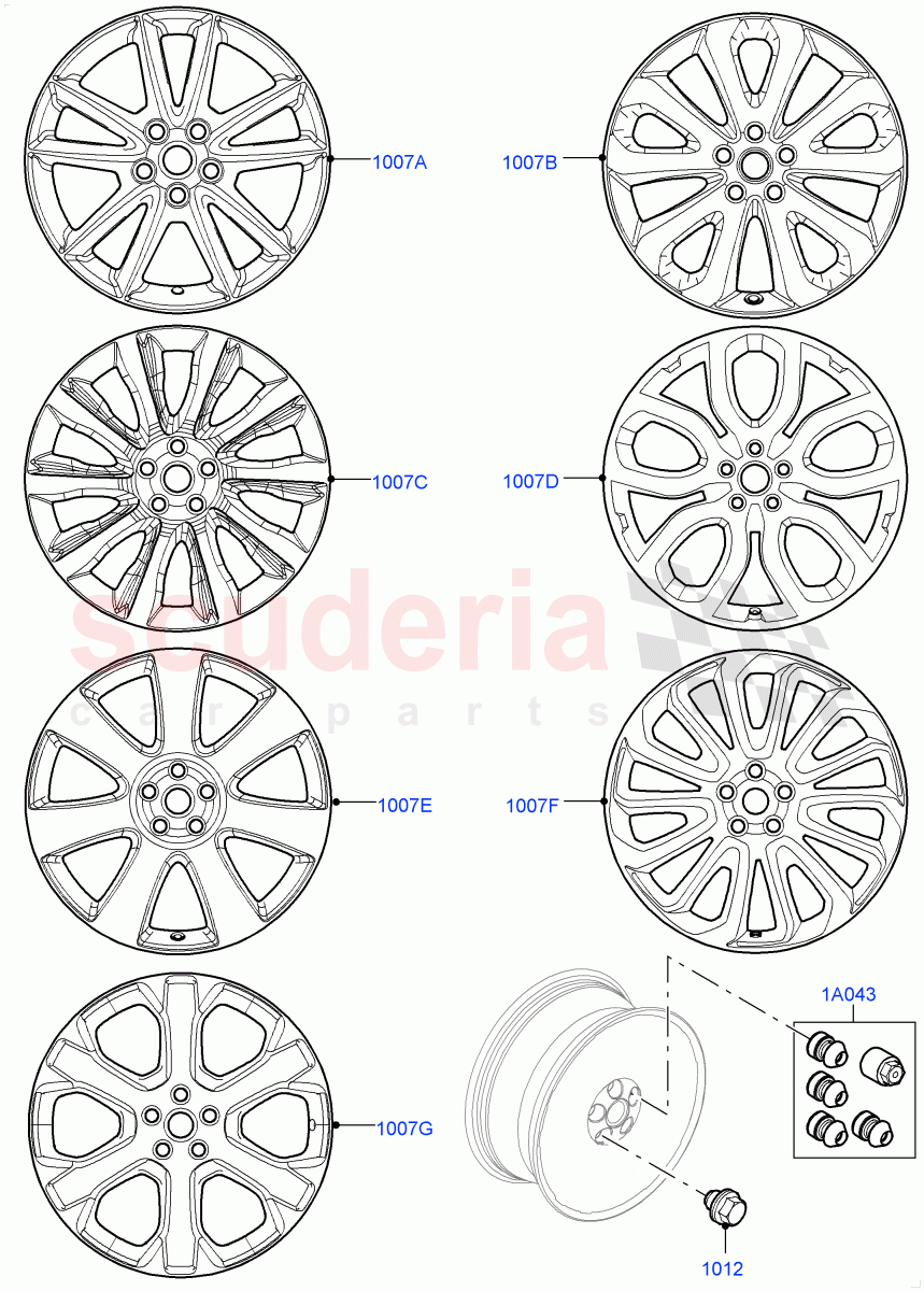 Accessory Wheels (Accessory) of Land Rover Land Rover Range Rover (2012-2021) [3.0 I6 Turbo Diesel AJ20D6]