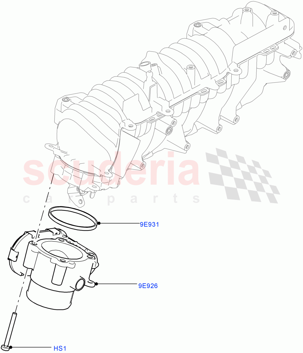 Throttle Housing (Nitra Plant Build) (2.0L I4 DSL HIGH DOHC AJ200) ((V) FROMK2000001) of Land Rover Land Rover Discovery 5 (2017+) [2.0 Turbo Diesel]