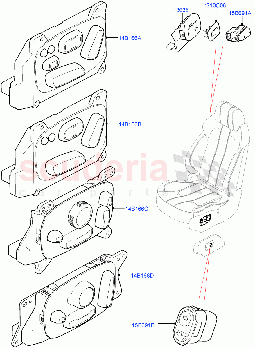 Switches (Front Seats) of Land Rover Land Rover Range Rover Sport (2014+) [2.0 Turbo Petrol GTDI]