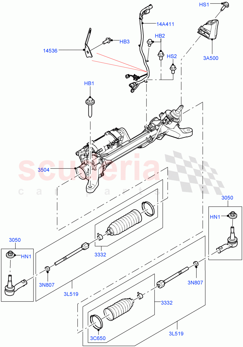 Steering Gear of Land Rover Land Rover Range Rover Sport (2014+) [3.0 I6 Turbo Diesel AJ20D6]