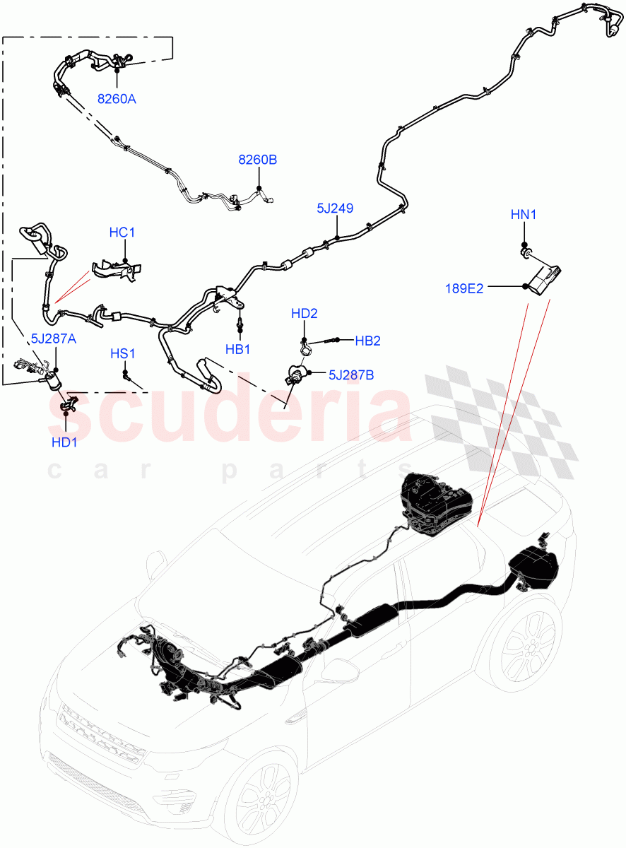 Exhaust Fluid Injection System (Injector and Control Unit) (2.0L AJ21D4 Diesel Mid, Halewood (UK), With Diesel Exh Fluid Emission Tank) ((V) FROMMH000001) of Land Rover Land Rover Discovery Sport (2015+) [2.0 Turbo Diesel AJ21D4]