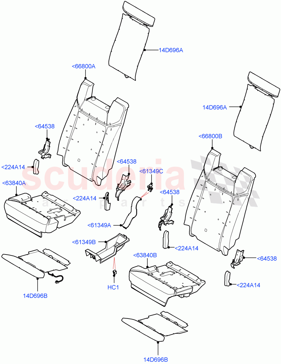 Rear Seat Pads/Valances & Heating (With Third Row Power Folding Seat) of Land Rover Land Rover Range Rover (2022+) [3.0 I6 Turbo Petrol AJ20P6]