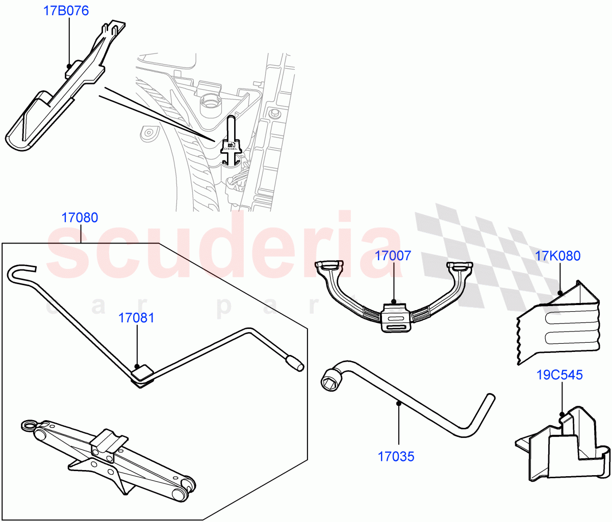 Tools (Less Armoured) ((V) FROMAA000001) of Land Rover Land Rover Range Rover (2010-2012) [5.0 OHC SGDI NA V8 Petrol]