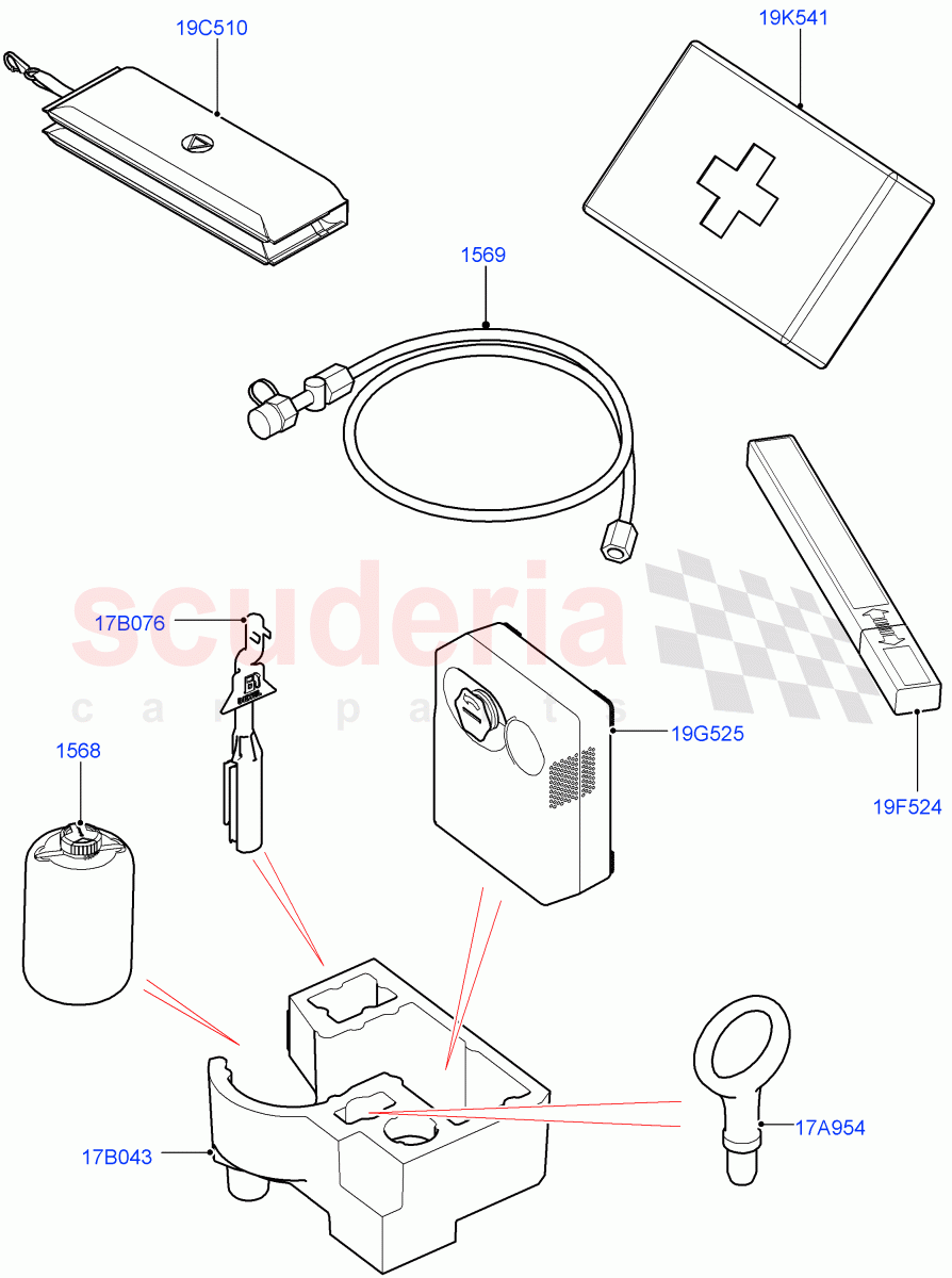 Emergency And Safety Equipment (Factory Fitted, Solihull Plant Build) ((V) FROMHA000001) of Land Rover Land Rover Discovery 5 (2017+) [3.0 Diesel 24V DOHC TC]