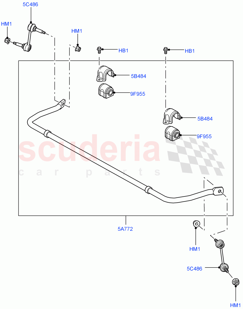 Rear Cross Member & Stabilizer Bar ((V) FROMAA000001) of Land Rover Land Rover Discovery 4 (2010-2016) [2.7 Diesel V6]