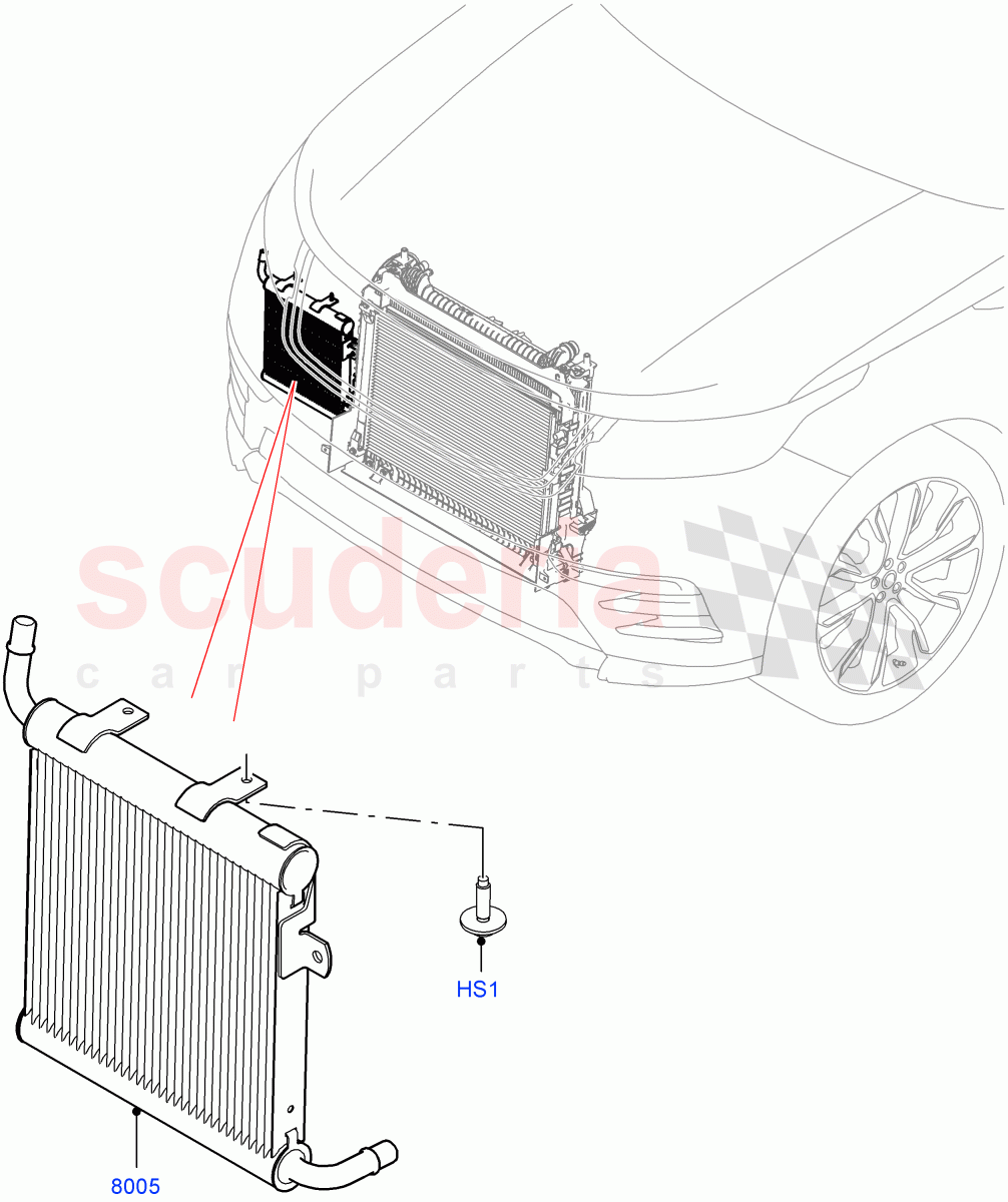 Radiator/Coolant Overflow Container (Auxiliary Unit) (2.0L I4 DSL HIGH DOHC AJ200, With Standard Engine Cooling System, 2.0L I4 DSL MID DOHC AJ200) of Land Rover Land Rover Range Rover Velar (2017+) [2.0 Turbo Diesel]