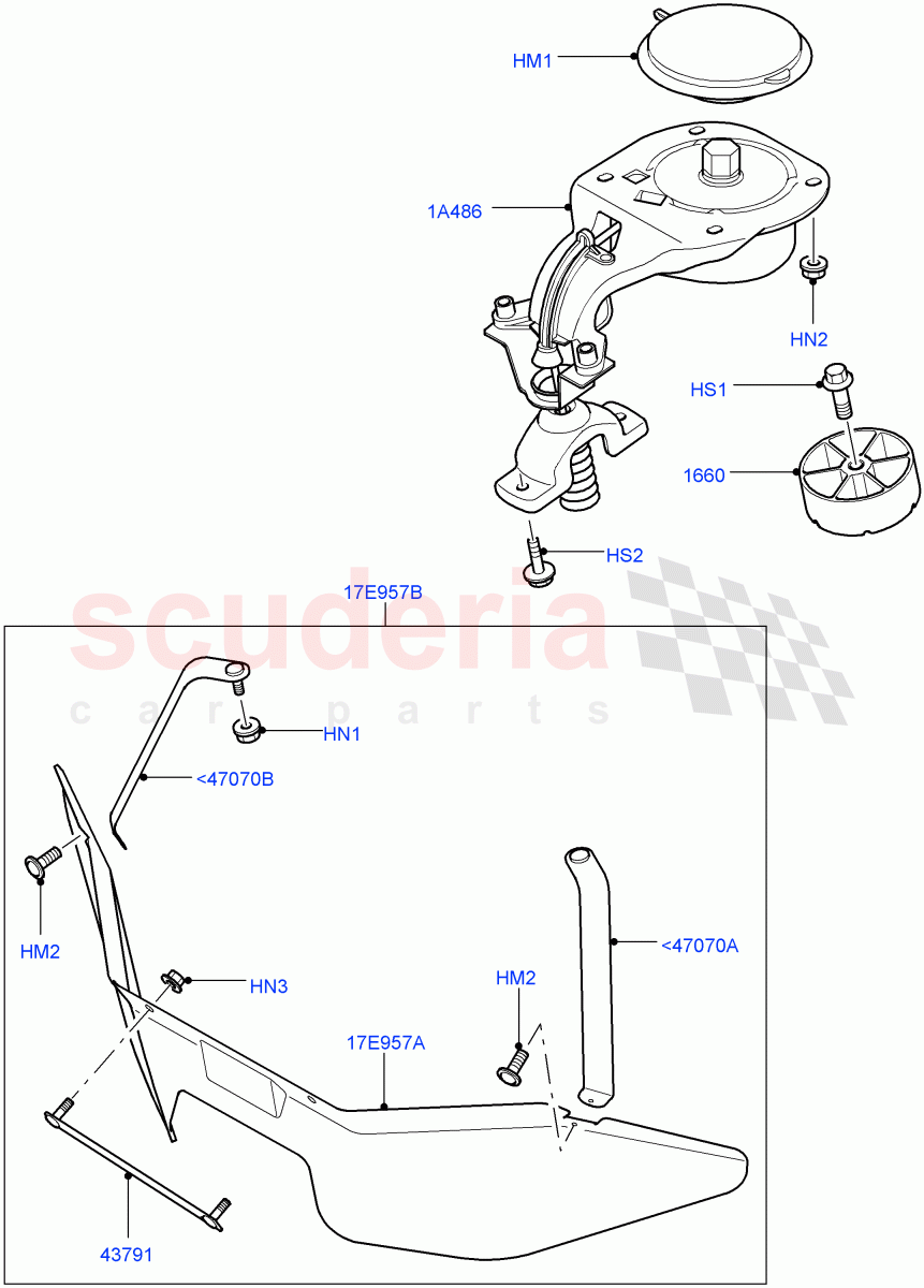 Spare Wheel Carrier ((V) TO9A999999) of Land Rover Land Rover Range Rover Sport (2005-2009) [2.7 Diesel V6]