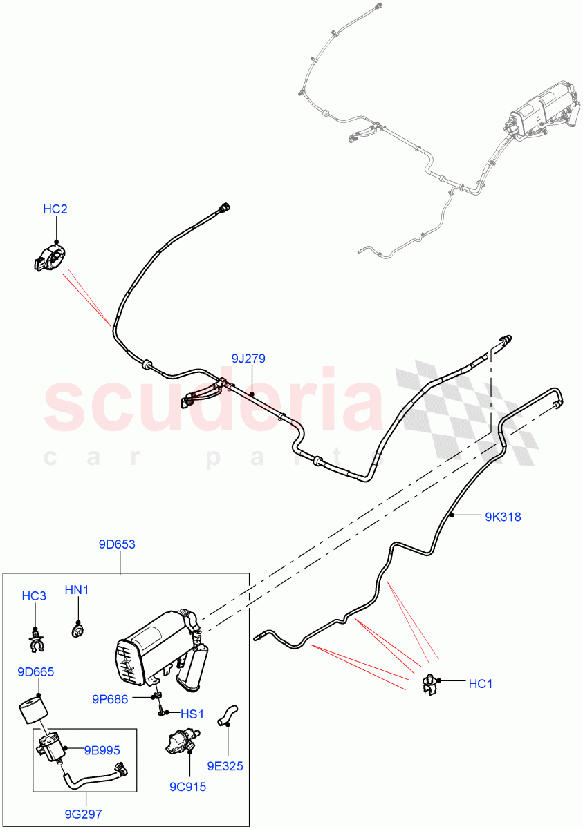 Carbon Canister (3.0L AJ20P6 Petrol High, Petrol Tank With Leak Detection) ((V) FROMKA000001) of Land Rover Land Rover Range Rover (2012-2021) [3.0 I6 Turbo Petrol AJ20P6]