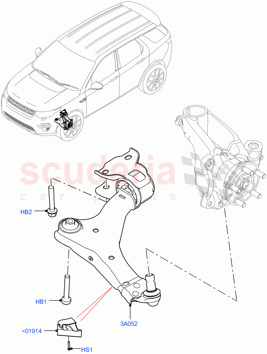 Front Suspension Arms (Halewood (UK)) ((V) TOKH999999) of Land Rover Land Rover Discovery Sport (2015+) [2.0 Turbo Petrol GTDI]
