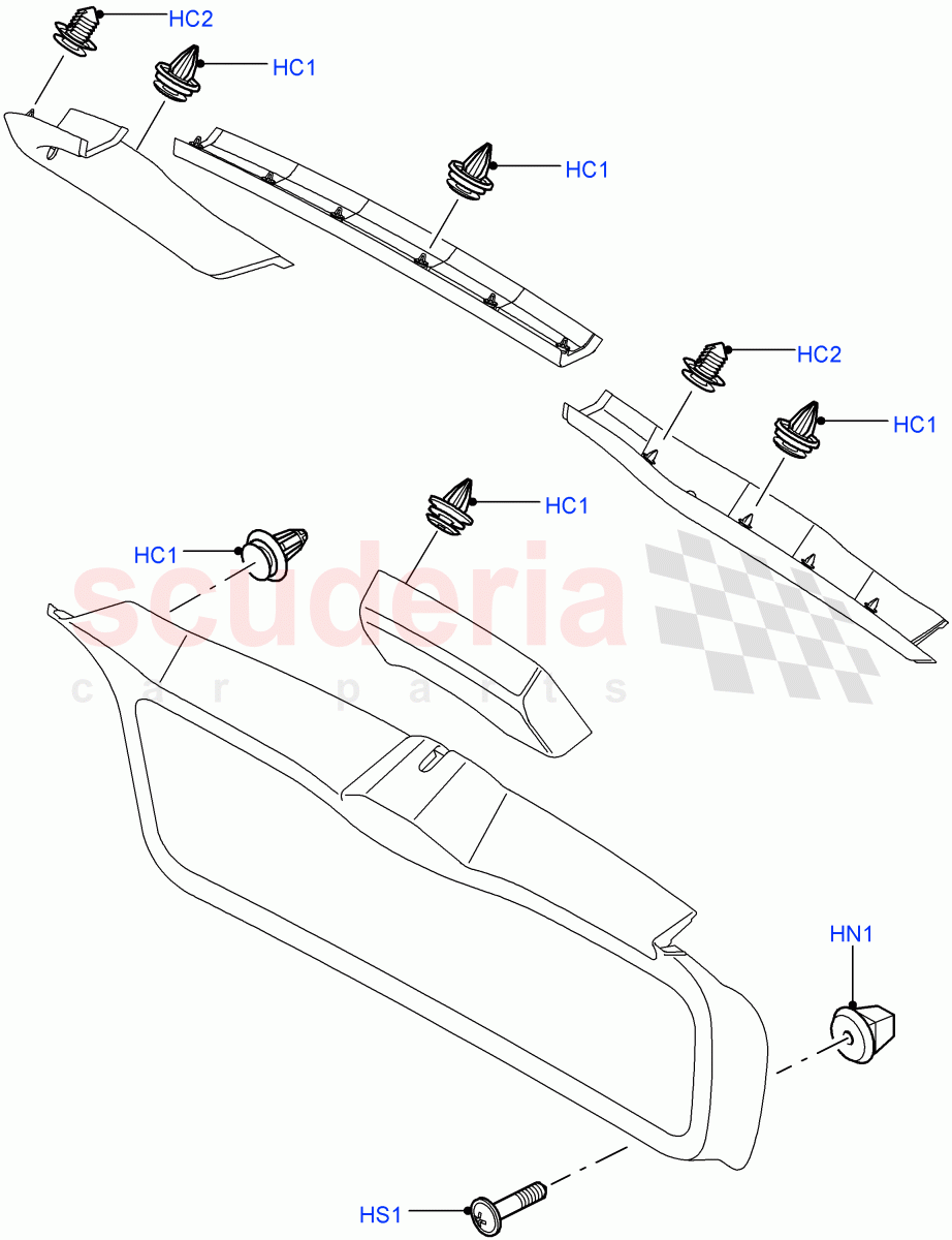 Back Door/Tailgate Trim Instllation ((V) TO9A999999) of Land Rover Land Rover Range Rover Sport (2005-2009) [4.2 Petrol V8 Supercharged]