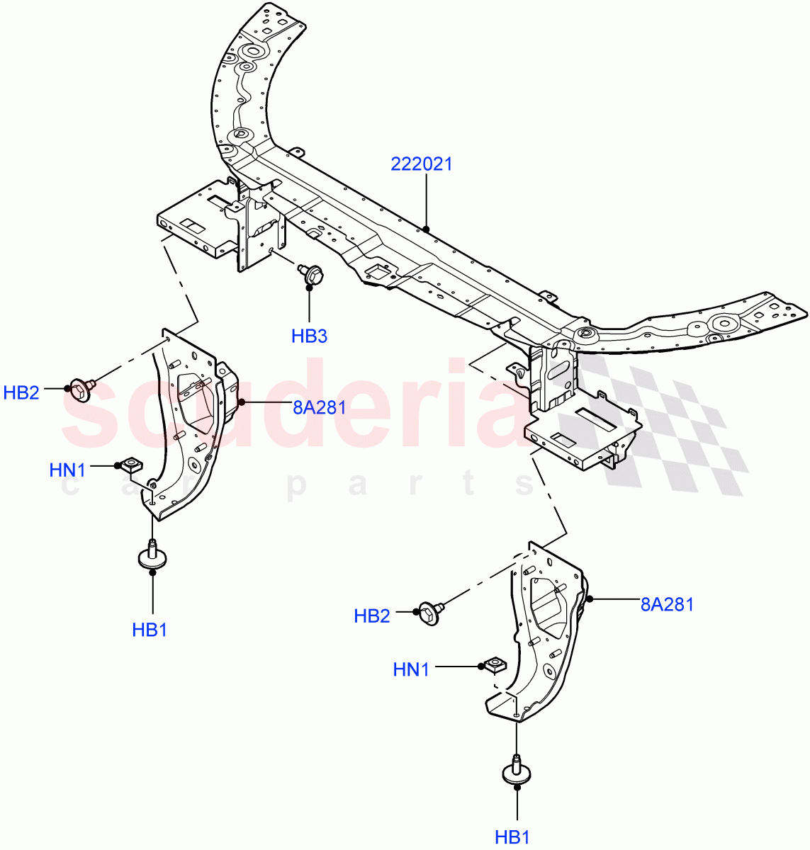 Front Panels, Aprons & Side Members (Front End) (Halewood (UK)) of Land Rover Land Rover Range Rover Evoque (2012-2018) [2.0 Turbo Petrol GTDI]