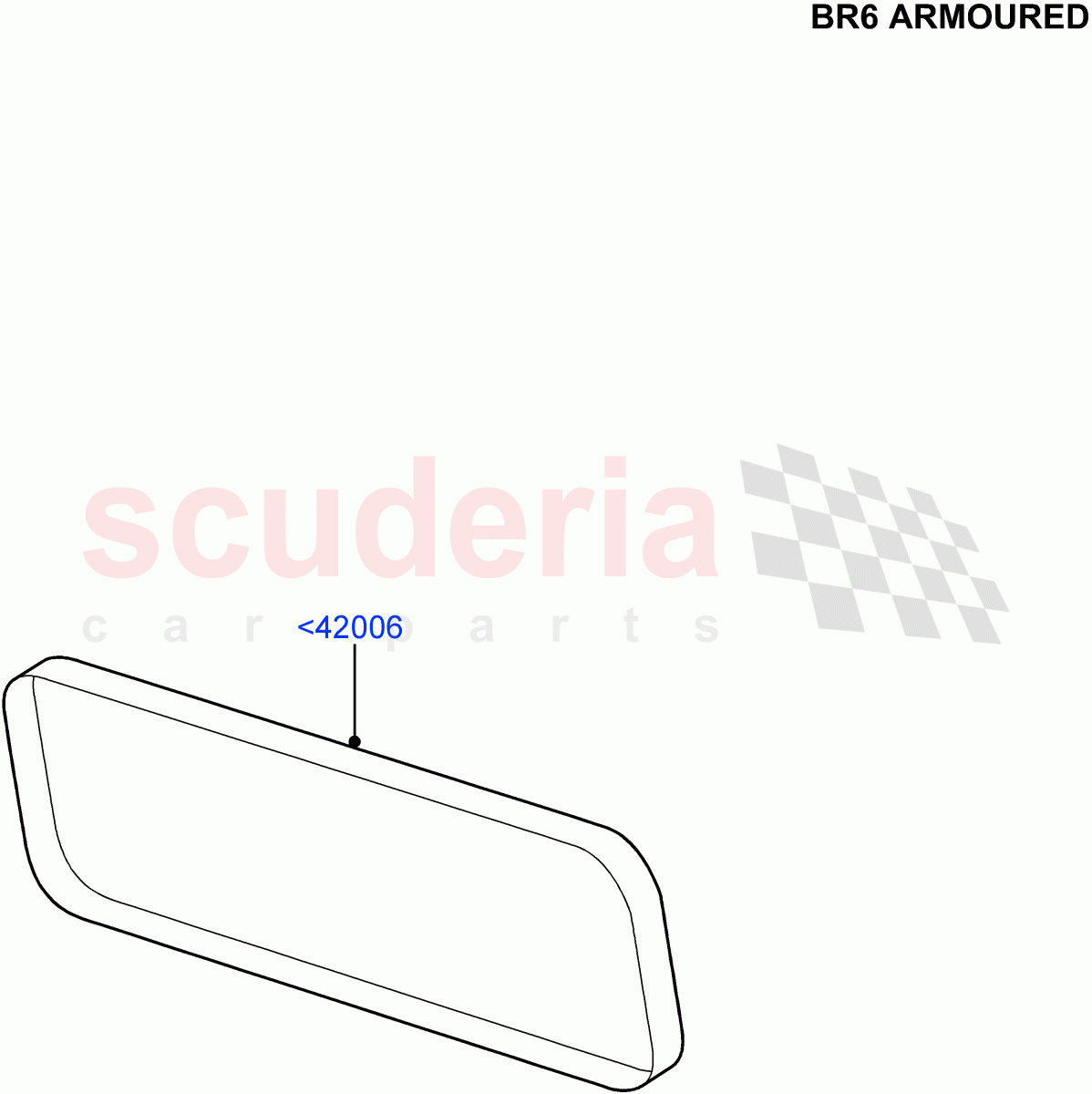 Back Window Glass (With B6 Level Armouring) ((V) FROMAA000001) of Land Rover Land Rover Discovery 4 (2010-2016) [3.0 DOHC GDI SC V6 Petrol]