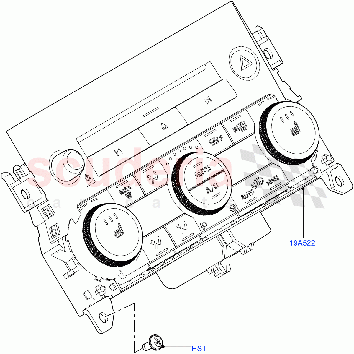 Heater & Air Conditioning Controls (Halewood (UK)) of Land Rover Land Rover Range Rover Evoque (2012-2018) [2.0 Turbo Diesel]