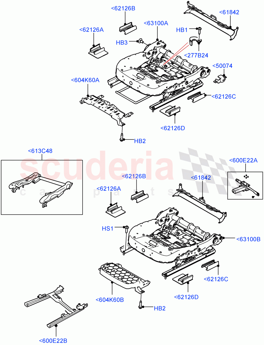 Front Seat Base (Standard Wheelbase) of Land Rover Land Rover Defender (2020+) [2.0 Turbo Petrol AJ200P]