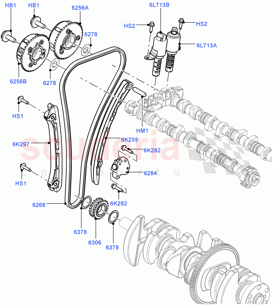 Timing Gear (2.0L 16V TIVCT T/C 240PS Petrol, Changsu (China)) ((V) FROMEG000001) of Land Rover Land Rover Range Rover Evoque (2012-2018) [2.0 Turbo Petrol GTDI]