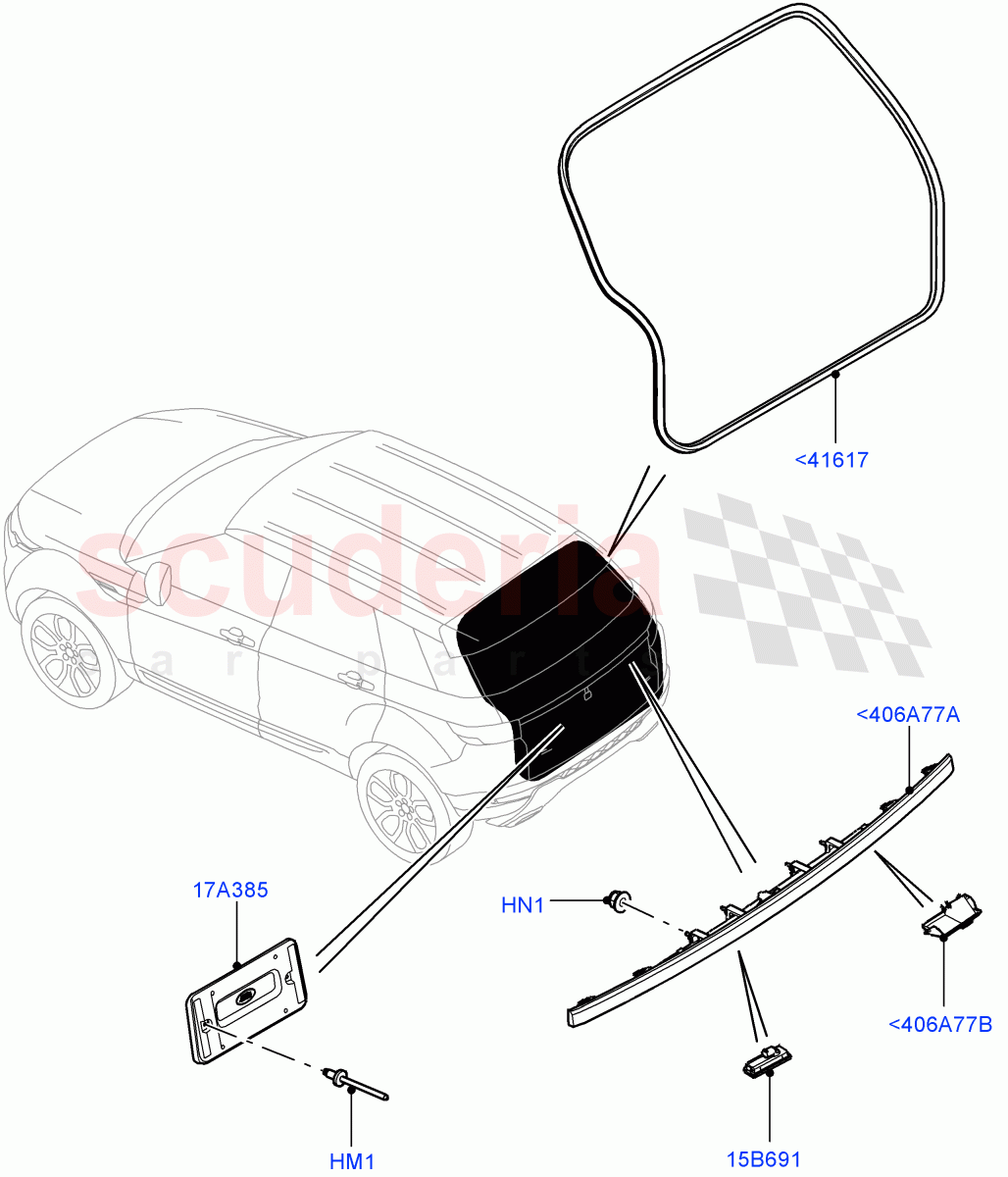 Luggage Compartment Door (Weatherstrips And Seals) (Changsu (China)) ((V) FROMEG000001) of Land Rover Land Rover Range Rover Evoque (2012-2018) [2.0 Turbo Petrol GTDI]
