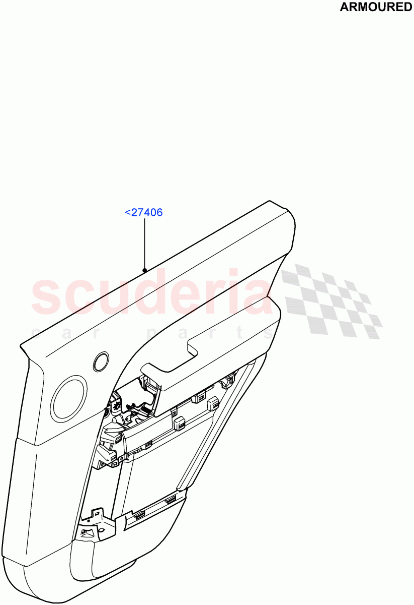 Rear Door Trim Panels (Armoured) ((V) FROMEA000001) of Land Rover Land Rover Range Rover (2012-2021) [2.0 Turbo Petrol GTDI]
