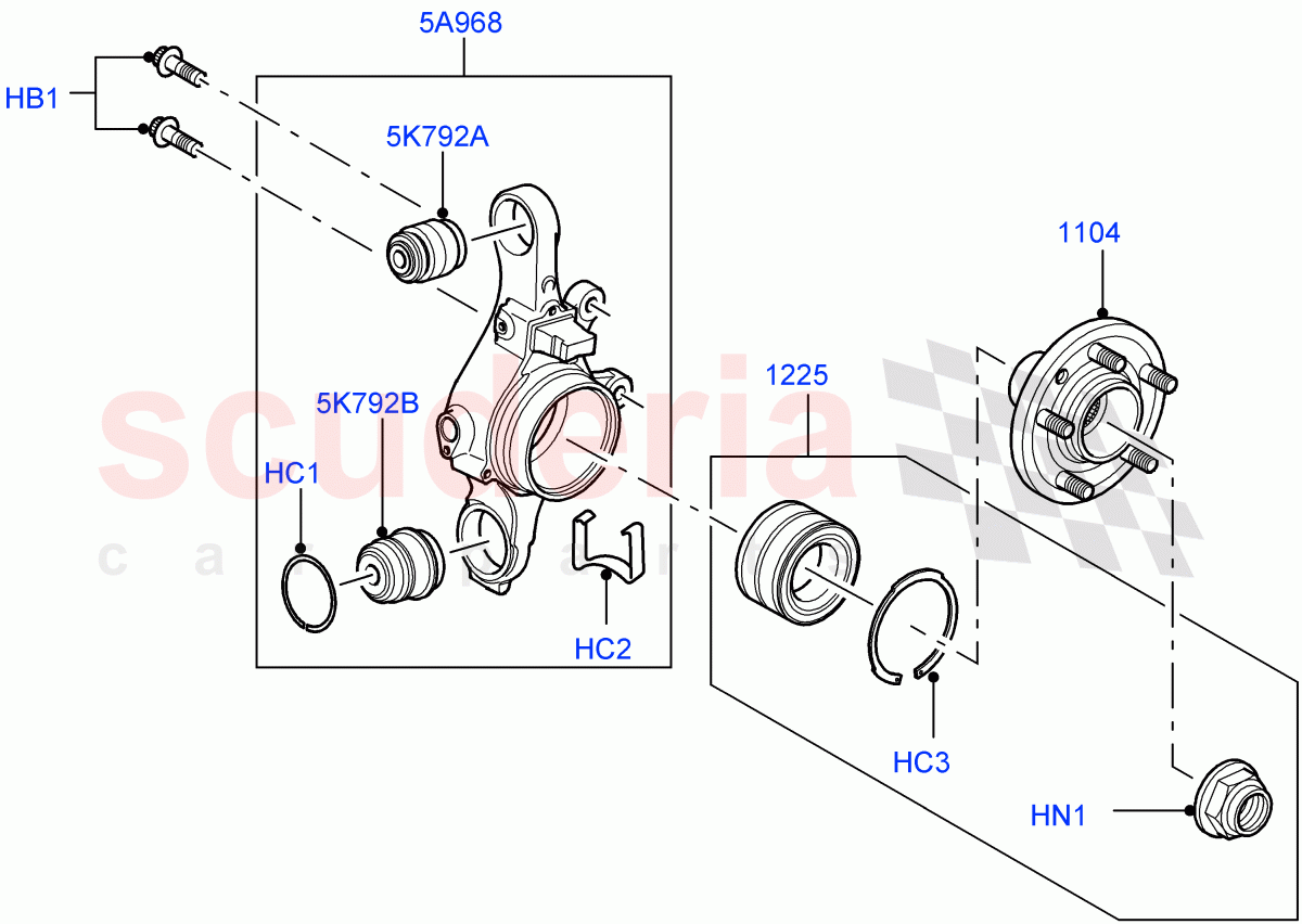 Rear Knuckle And Suspension Arms (Rear Knuckle And Hub) ((V) FROMAA000001) of Land Rover Land Rover Range Rover Sport (2010-2013) [3.0 Diesel 24V DOHC TC]