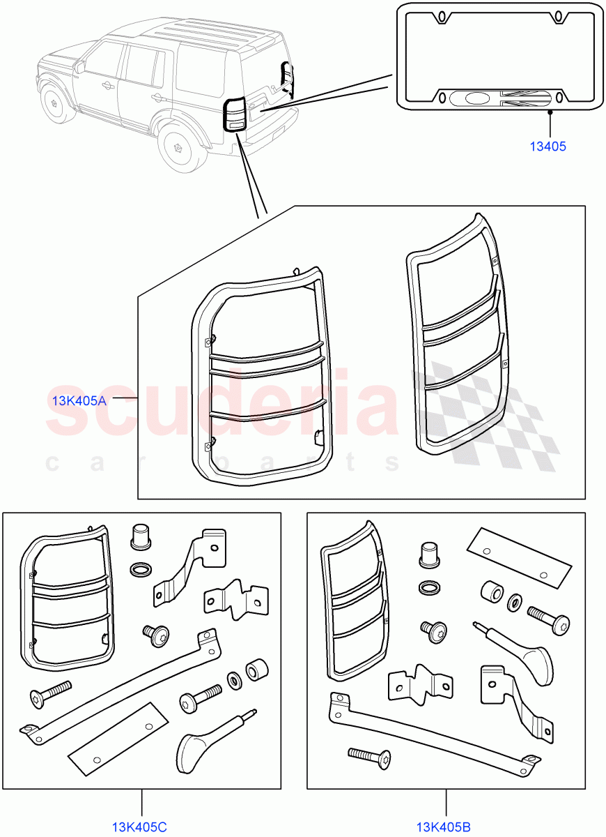 Body Dress Up Kits - Rear (Accessory) ((V) FROMAA000001) of Land Rover Land Rover Discovery 4 (2010-2016) [3.0 DOHC GDI SC V6 Petrol]