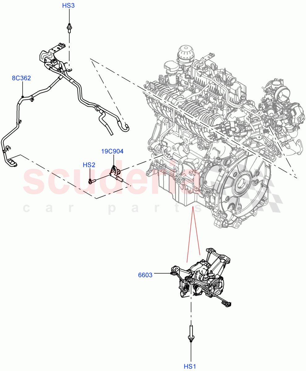 Vacuum Control And Air Injection (2.0L AJ21D4 Diesel Mid, Itatiaia (Brazil)) of Land Rover Land Rover Range Rover Evoque (2019+) [2.0 Turbo Diesel AJ21D4]