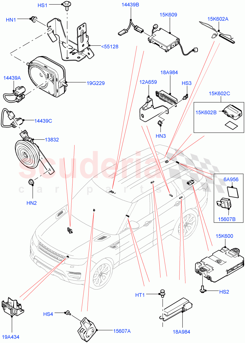 Anti-Theft Alarm Systems of Land Rover Land Rover Range Rover Sport (2014+) [3.0 Diesel 24V DOHC TC]
