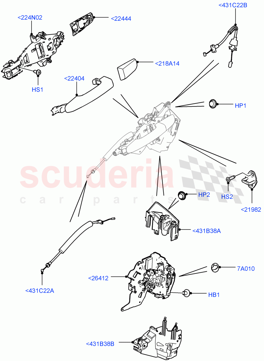 Rear Door Lock Controls (Itatiaia (Brazil)) ((V) FROMGT000001) of Land Rover Land Rover Discovery Sport (2015+) [2.0 Turbo Petrol GTDI]
