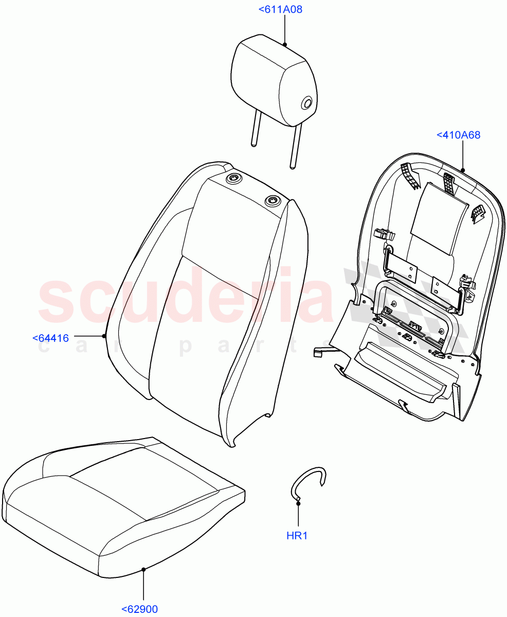 Front Seat Covers (Taurus Leather Perforated, Halewood (UK)) ((V) FROMPH000001) of Land Rover Land Rover Discovery Sport (2015+) [2.0 Turbo Petrol GTDI]