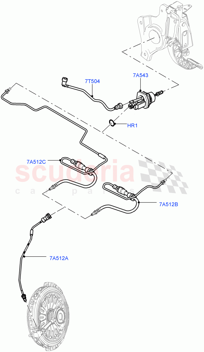 Clutch Master Cylinder (2.2L CR DI 16V Diesel, 6 Speed Manual Trans M66 - AWD, 6-Speed Manual Transaxle - M66 2WD) of Land Rover Land Rover Discovery Sport (2015+) [2.2 Single Turbo Diesel]