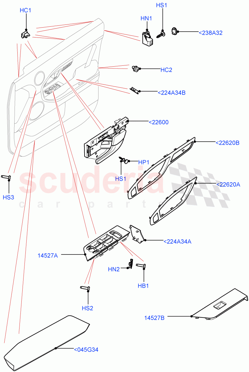 Front Door Trim Installation (5 Door, Itatiaia (Brazil)) ((V) FROMGT000001) of Land Rover Land Rover Range Rover Evoque (2012-2018) [2.2 Single Turbo Diesel]