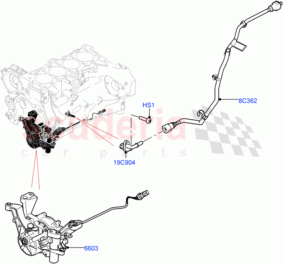 Vacuum Control And Air Injection (2.0L AJ200P Hi PHEV) ((V) FROMMA000001) of Land Rover Land Rover Range Rover Velar (2017+) [2.0 Turbo Petrol AJ200P]