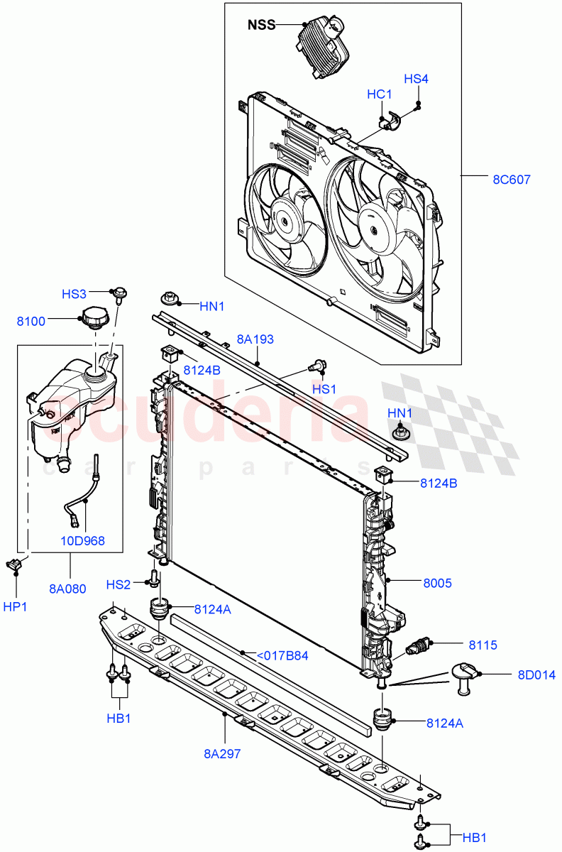 Radiator/Coolant Overflow Container (2.0L 16V TIVCT T/C 240PS Petrol, Itatiaia (Brazil)) ((V) FROMGT000001) of Land Rover Land Rover Range Rover Evoque (2012-2018) [2.0 Turbo Petrol GTDI]