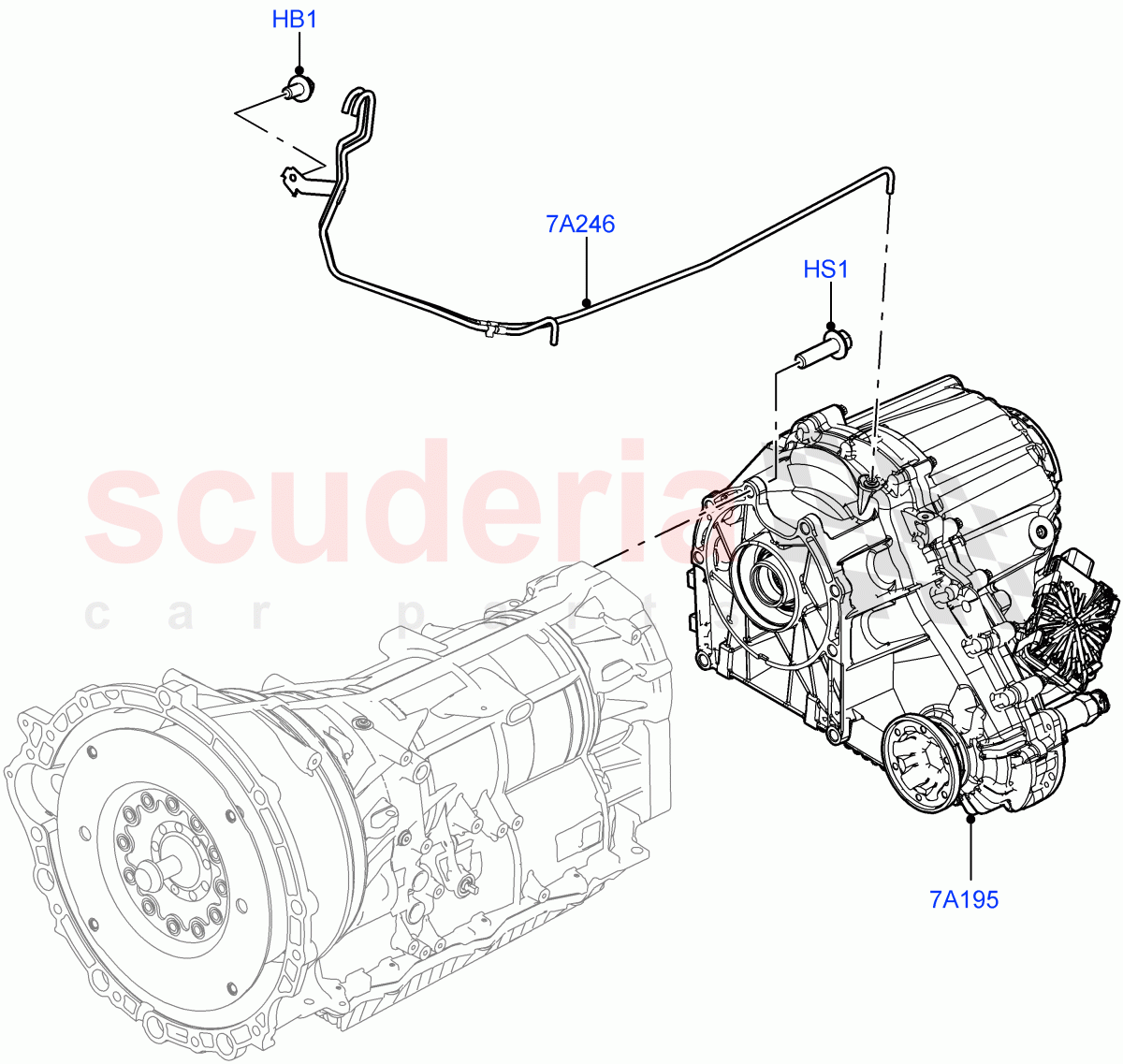 Transfer Drive Case (Solihull Plant Build) (With 2 Spd Trans Case With Ctl Trac) ((V) FROMHA000001) of Land Rover Land Rover Discovery 5 (2017+) [2.0 Turbo Petrol AJ200P]