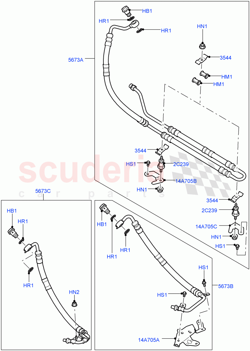 Active Anti-Roll Bar System (High Pressure, Hose Assy) (With Roll Stability Control) ((V) FROMAA000001) of Land Rover Land Rover Range Rover Sport (2010-2013) [5.0 OHC SGDI SC V8 Petrol]