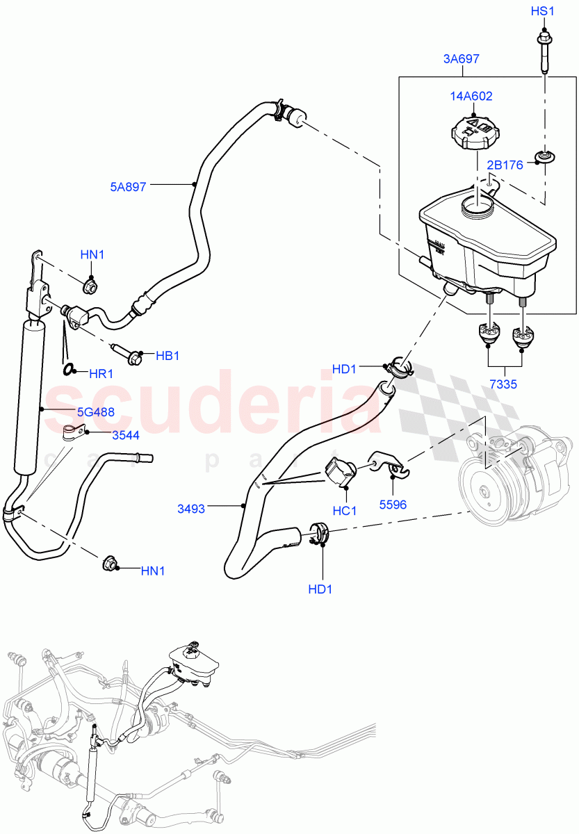 Active Anti-Roll Bar System (Cooler, Reservoir) (4.4L DOHC DITC V8 Diesel) of Land Rover Land Rover Range Rover (2012-2021) [3.0 Diesel 24V DOHC TC]