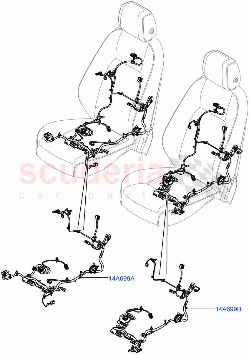 Wiring - Seats (Front Seats) (Changsu (China)) ((V) FROMFG000001) of Land Rover Land Rover Discovery Sport (2015+) [1.5 I3 Turbo Petrol AJ20P3]
