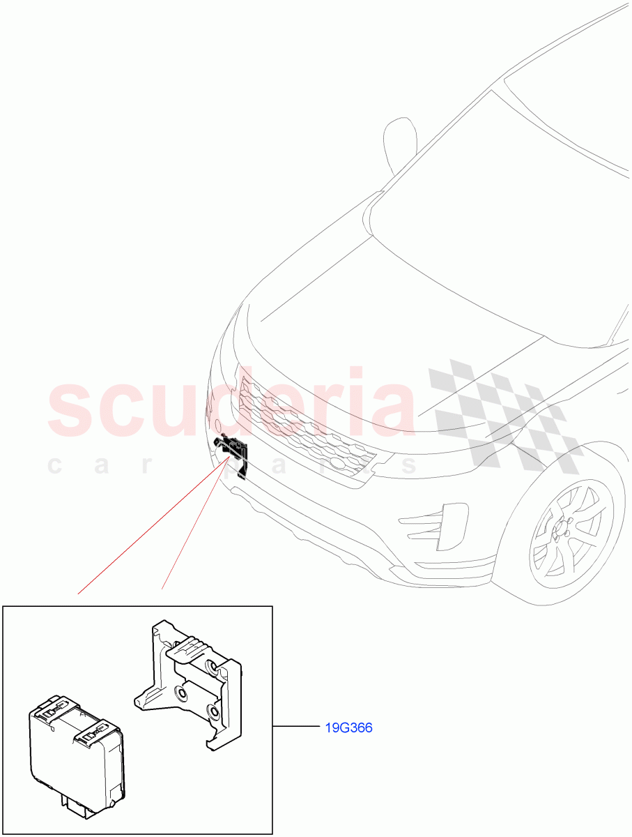 Speed Control (2.0L AJ21D4 Diesel Mid, Halewood (UK), Adaptive Cruise Control with Stg As, With Speed Control, ACC + Stop/go + Cra) ((V) FROMMH000001) of Land Rover Land Rover Range Rover Evoque (2019+) [2.0 Turbo Diesel AJ21D4]