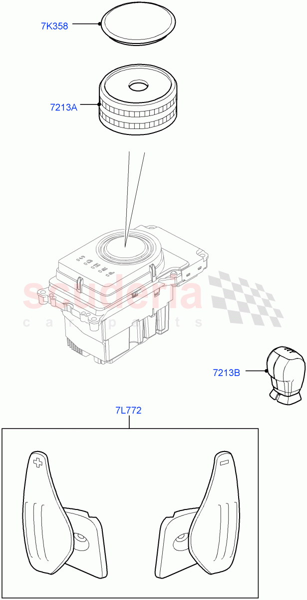 Interior Styling Finishers (Gear Knob, Accessory) (Halewood (UK), Itatiaia (Brazil)) of Land Rover Land Rover Range Rover Evoque (2012-2018) [2.0 Turbo Diesel]