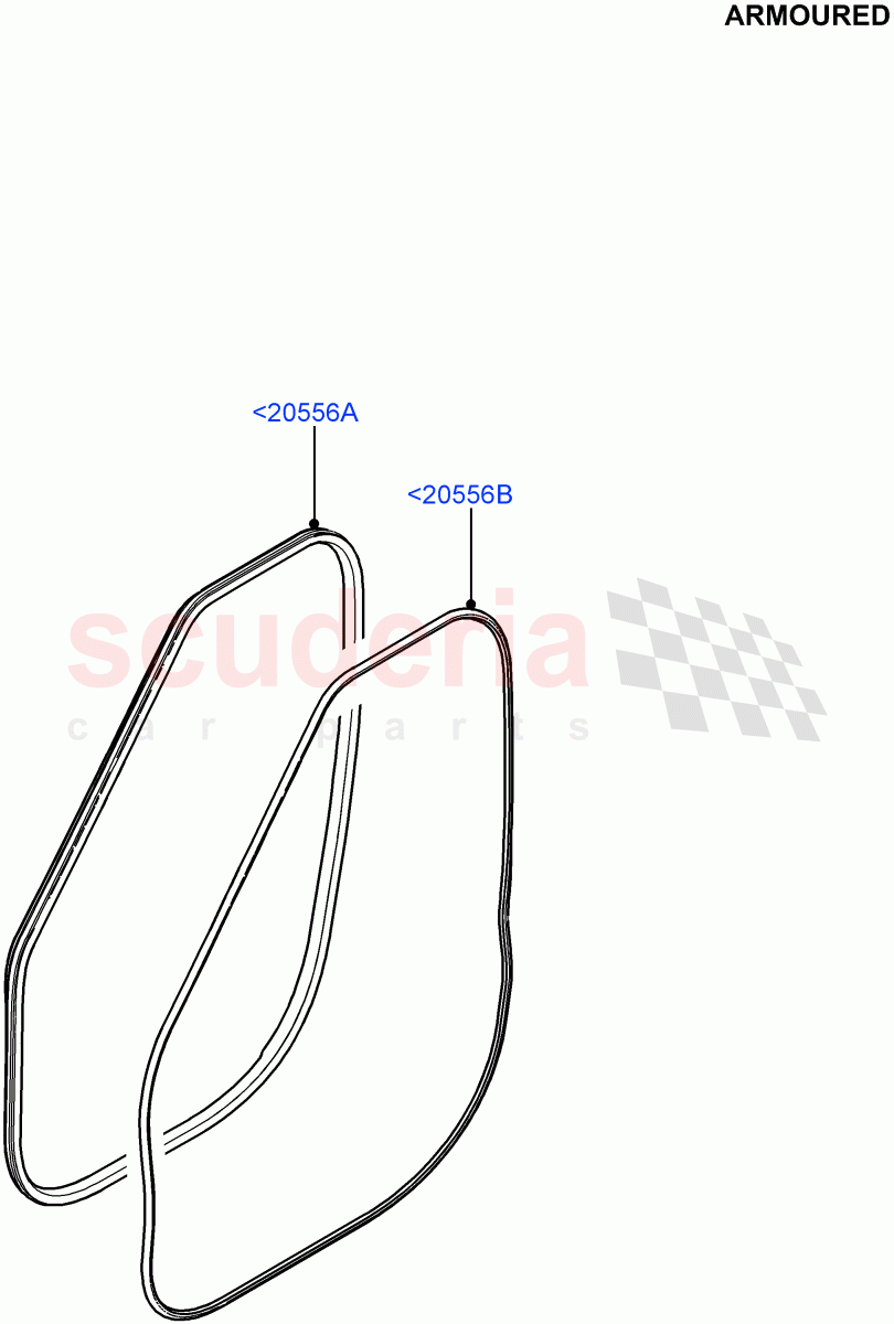 Front Doors, Hinges & Weatherstrips (Finisher And Seals, Weatherstrips And Seals) (Armoured) ((V) FROMEA000001) of Land Rover Land Rover Range Rover (2012-2021) [5.0 OHC SGDI NA V8 Petrol]